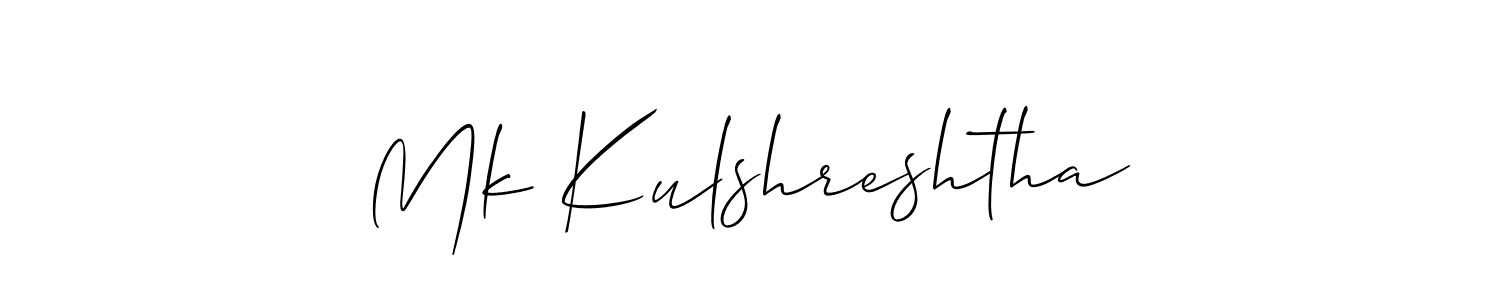 You can use this online signature creator to create a handwritten signature for the name Mk Kulshreshtha. This is the best online autograph maker. Mk Kulshreshtha signature style 2 images and pictures png