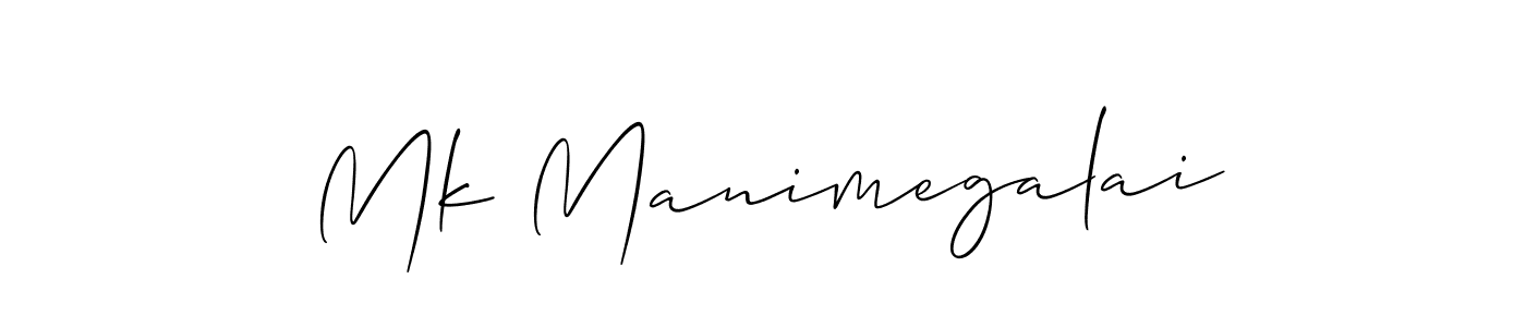 if you are searching for the best signature style for your name Mk Manimegalai. so please give up your signature search. here we have designed multiple signature styles  using Allison_Script. Mk Manimegalai signature style 2 images and pictures png