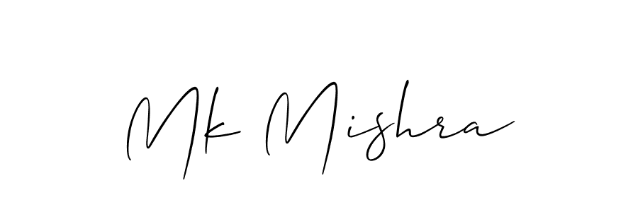 You should practise on your own different ways (Allison_Script) to write your name (Mk Mishra) in signature. don't let someone else do it for you. Mk Mishra signature style 2 images and pictures png