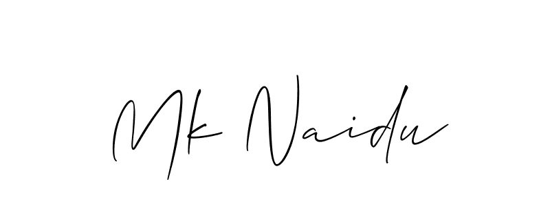 Also You can easily find your signature by using the search form. We will create Mk Naidu name handwritten signature images for you free of cost using Allison_Script sign style. Mk Naidu signature style 2 images and pictures png