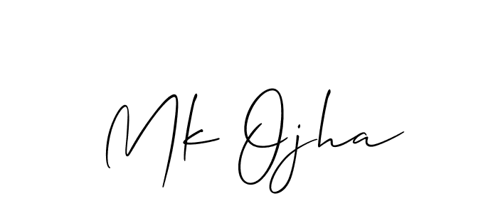 Design your own signature with our free online signature maker. With this signature software, you can create a handwritten (Allison_Script) signature for name Mk Ojha. Mk Ojha signature style 2 images and pictures png