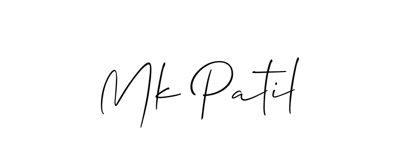 Mk Patil stylish signature style. Best Handwritten Sign (Allison_Script) for my name. Handwritten Signature Collection Ideas for my name Mk Patil. Mk Patil signature style 2 images and pictures png