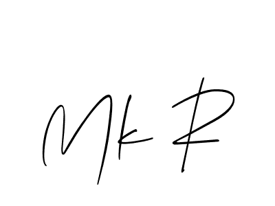 if you are searching for the best signature style for your name Mk R. so please give up your signature search. here we have designed multiple signature styles  using Allison_Script. Mk R signature style 2 images and pictures png