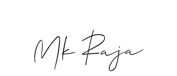 How to make Mk Raja signature? Allison_Script is a professional autograph style. Create handwritten signature for Mk Raja name. Mk Raja signature style 2 images and pictures png