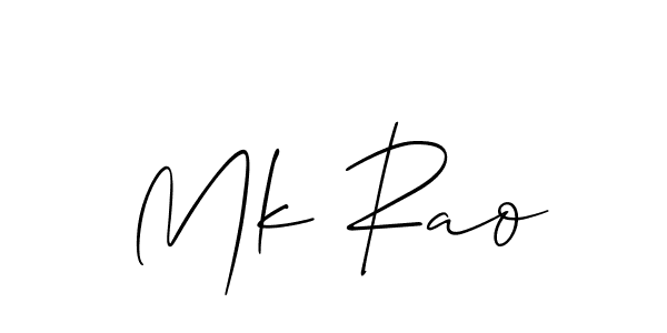 Also we have Mk Rao name is the best signature style. Create professional handwritten signature collection using Allison_Script autograph style. Mk Rao signature style 2 images and pictures png