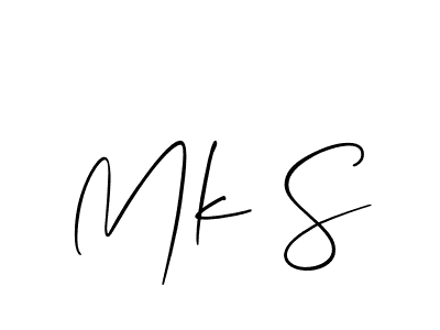 Design your own signature with our free online signature maker. With this signature software, you can create a handwritten (Allison_Script) signature for name Mk S. Mk S signature style 2 images and pictures png