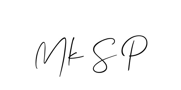 Best and Professional Signature Style for Mk S P. Allison_Script Best Signature Style Collection. Mk S P signature style 2 images and pictures png