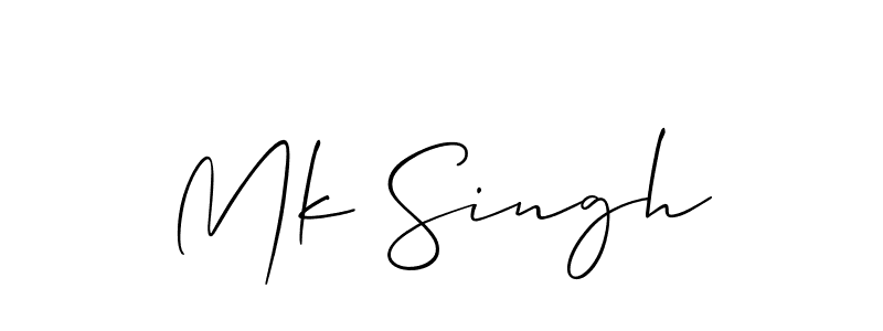 Allison_Script is a professional signature style that is perfect for those who want to add a touch of class to their signature. It is also a great choice for those who want to make their signature more unique. Get Mk Singh name to fancy signature for free. Mk Singh signature style 2 images and pictures png