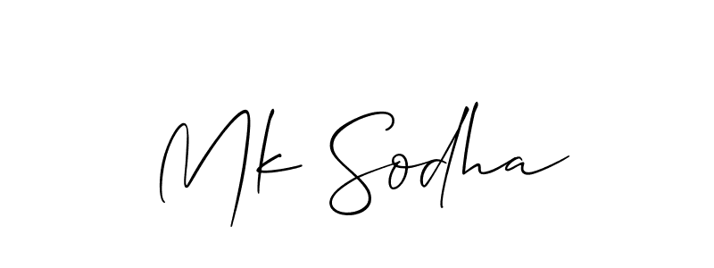 Make a short Mk Sodha signature style. Manage your documents anywhere anytime using Allison_Script. Create and add eSignatures, submit forms, share and send files easily. Mk Sodha signature style 2 images and pictures png