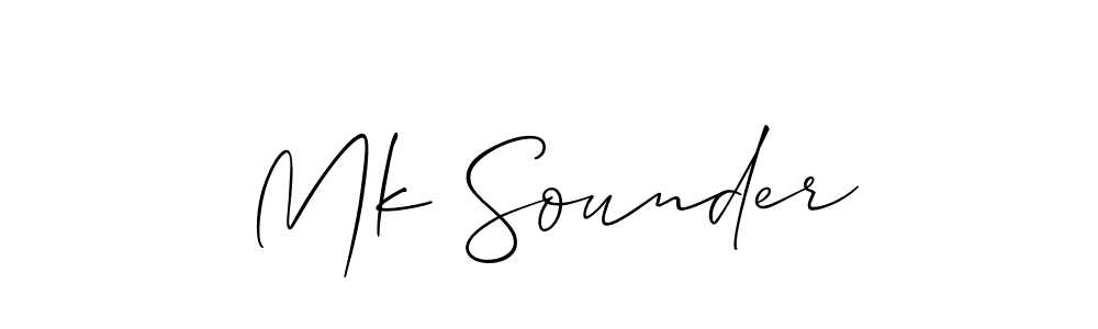 Once you've used our free online signature maker to create your best signature Allison_Script style, it's time to enjoy all of the benefits that Mk Sounder name signing documents. Mk Sounder signature style 2 images and pictures png