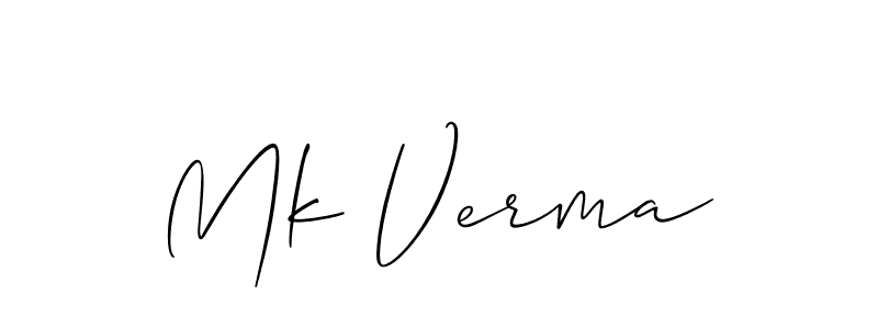 Also You can easily find your signature by using the search form. We will create Mk Verma name handwritten signature images for you free of cost using Allison_Script sign style. Mk Verma signature style 2 images and pictures png