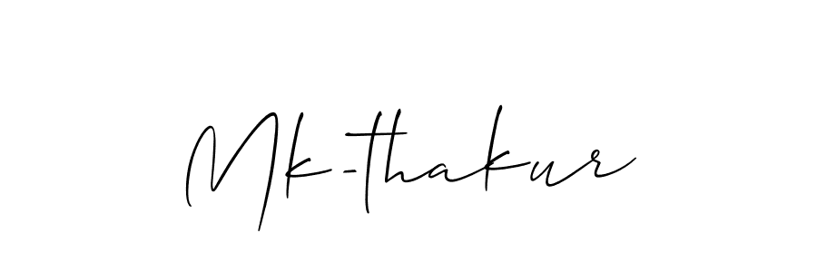 Create a beautiful signature design for name Mk-thakur. With this signature (Allison_Script) fonts, you can make a handwritten signature for free. Mk-thakur signature style 2 images and pictures png