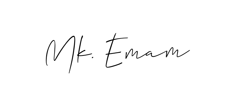 Design your own signature with our free online signature maker. With this signature software, you can create a handwritten (Allison_Script) signature for name Mk. Emam. Mk. Emam signature style 2 images and pictures png