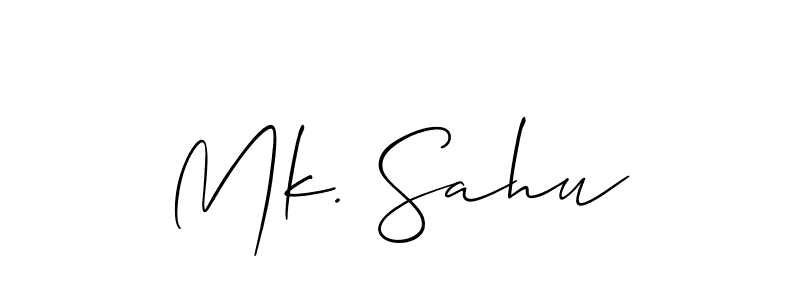 How to Draw Mk. Sahu signature style? Allison_Script is a latest design signature styles for name Mk. Sahu. Mk. Sahu signature style 2 images and pictures png