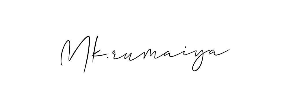 You can use this online signature creator to create a handwritten signature for the name Mk.rumaiya. This is the best online autograph maker. Mk.rumaiya signature style 2 images and pictures png