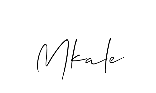 Use a signature maker to create a handwritten signature online. With this signature software, you can design (Allison_Script) your own signature for name Mkale. Mkale signature style 2 images and pictures png