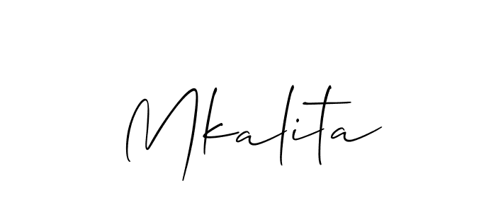 You should practise on your own different ways (Allison_Script) to write your name (Mkalita) in signature. don't let someone else do it for you. Mkalita signature style 2 images and pictures png