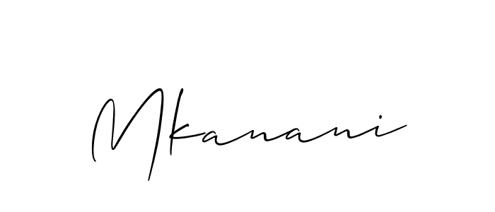 Design your own signature with our free online signature maker. With this signature software, you can create a handwritten (Allison_Script) signature for name Mkanani. Mkanani signature style 2 images and pictures png