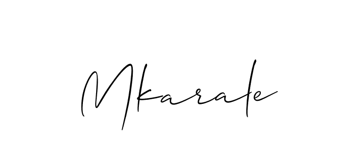 How to make Mkarale signature? Allison_Script is a professional autograph style. Create handwritten signature for Mkarale name. Mkarale signature style 2 images and pictures png