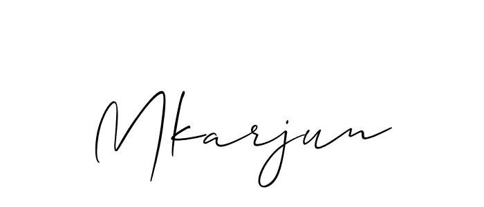 Create a beautiful signature design for name Mkarjun. With this signature (Allison_Script) fonts, you can make a handwritten signature for free. Mkarjun signature style 2 images and pictures png