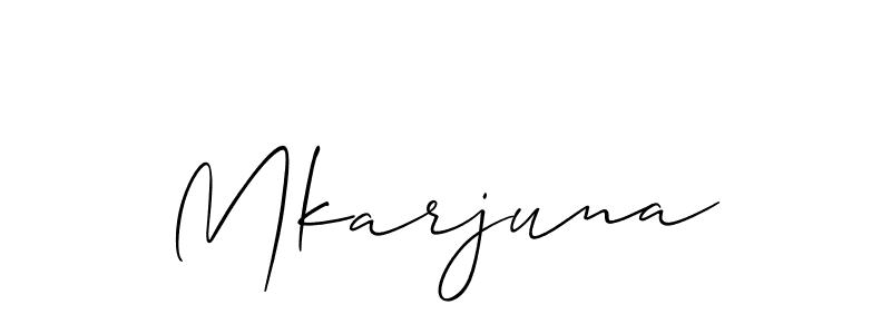 Make a beautiful signature design for name Mkarjuna. With this signature (Allison_Script) style, you can create a handwritten signature for free. Mkarjuna signature style 2 images and pictures png