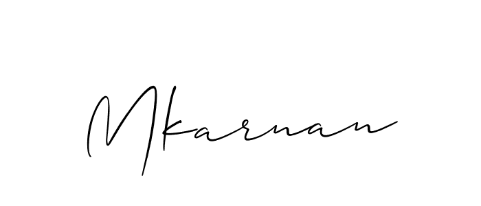 Mkarnan stylish signature style. Best Handwritten Sign (Allison_Script) for my name. Handwritten Signature Collection Ideas for my name Mkarnan. Mkarnan signature style 2 images and pictures png