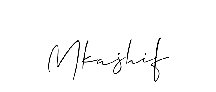 How to make Mkashif signature? Allison_Script is a professional autograph style. Create handwritten signature for Mkashif name. Mkashif signature style 2 images and pictures png