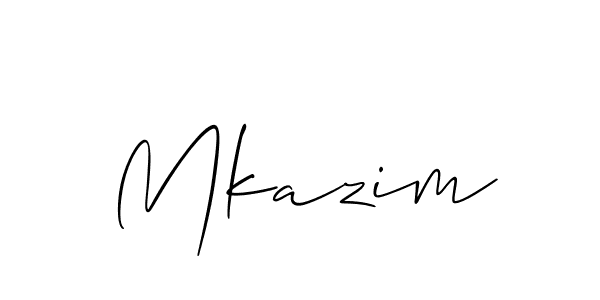 Make a beautiful signature design for name Mkazim. With this signature (Allison_Script) style, you can create a handwritten signature for free. Mkazim signature style 2 images and pictures png