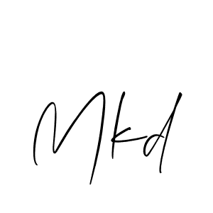 Make a beautiful signature design for name Mkd. With this signature (Allison_Script) style, you can create a handwritten signature for free. Mkd signature style 2 images and pictures png