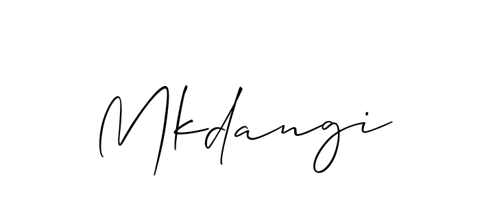 Design your own signature with our free online signature maker. With this signature software, you can create a handwritten (Allison_Script) signature for name Mkdangi. Mkdangi signature style 2 images and pictures png