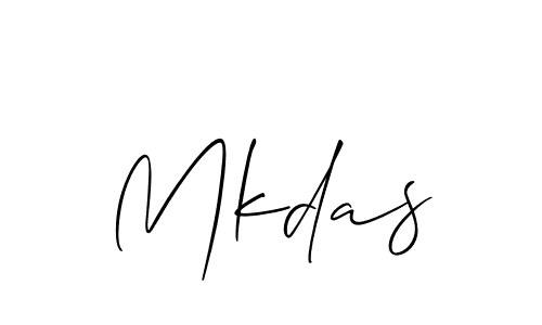 How to make Mkdas signature? Allison_Script is a professional autograph style. Create handwritten signature for Mkdas name. Mkdas signature style 2 images and pictures png