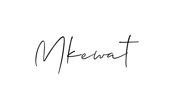 Use a signature maker to create a handwritten signature online. With this signature software, you can design (Allison_Script) your own signature for name Mkewat. Mkewat signature style 2 images and pictures png