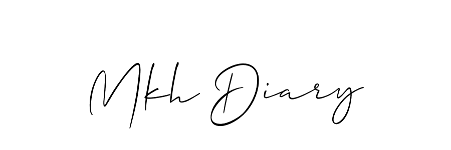 You should practise on your own different ways (Allison_Script) to write your name (Mkh Diary) in signature. don't let someone else do it for you. Mkh Diary signature style 2 images and pictures png