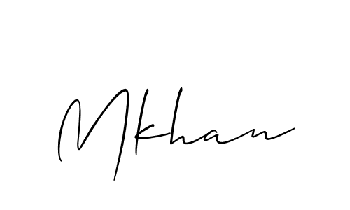 Design your own signature with our free online signature maker. With this signature software, you can create a handwritten (Allison_Script) signature for name Mkhan. Mkhan signature style 2 images and pictures png