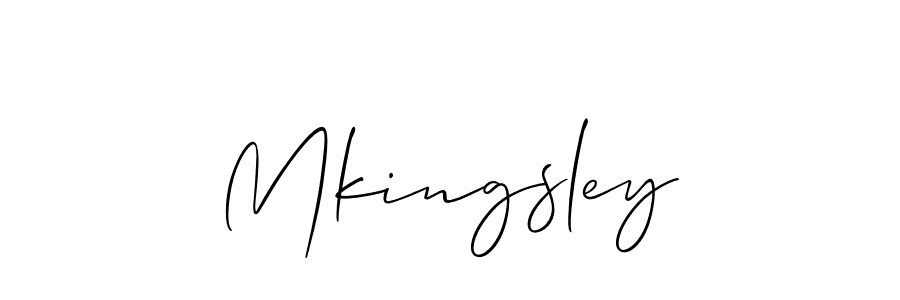 The best way (Allison_Script) to make a short signature is to pick only two or three words in your name. The name Mkingsley include a total of six letters. For converting this name. Mkingsley signature style 2 images and pictures png