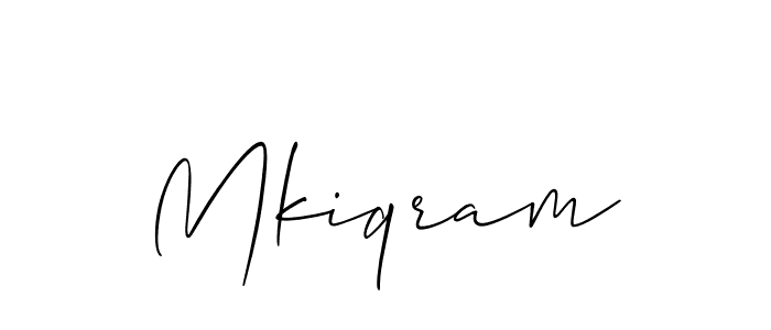 Create a beautiful signature design for name Mkiqram. With this signature (Allison_Script) fonts, you can make a handwritten signature for free. Mkiqram signature style 2 images and pictures png