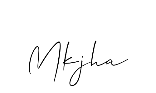 How to make Mkjha signature? Allison_Script is a professional autograph style. Create handwritten signature for Mkjha name. Mkjha signature style 2 images and pictures png