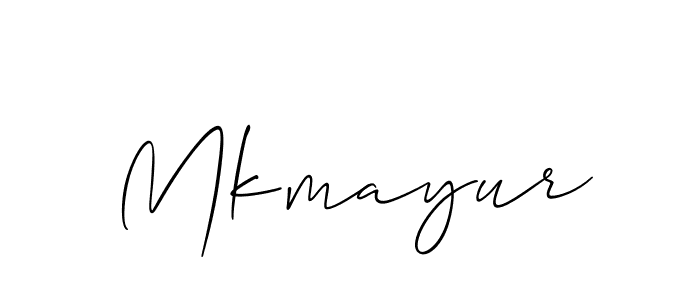 The best way (Allison_Script) to make a short signature is to pick only two or three words in your name. The name Mkmayur include a total of six letters. For converting this name. Mkmayur signature style 2 images and pictures png