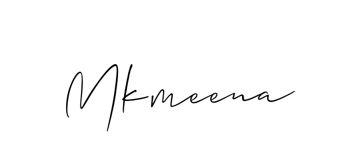 How to make Mkmeena name signature. Use Allison_Script style for creating short signs online. This is the latest handwritten sign. Mkmeena signature style 2 images and pictures png