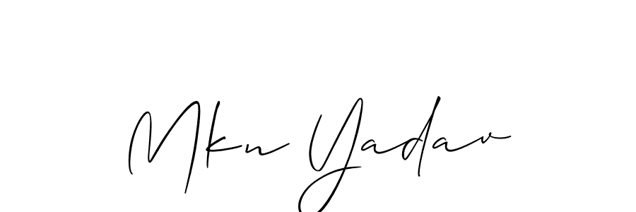 Create a beautiful signature design for name Mkn Yadav. With this signature (Allison_Script) fonts, you can make a handwritten signature for free. Mkn Yadav signature style 2 images and pictures png