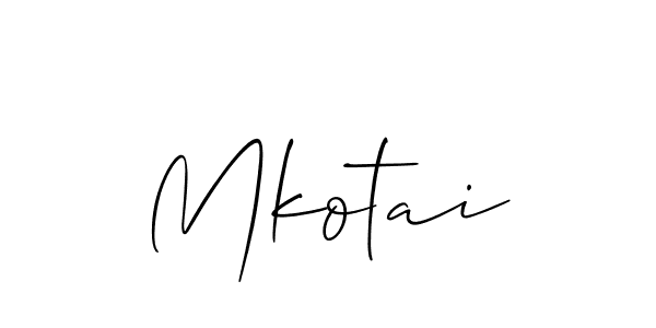 How to Draw Mkotai signature style? Allison_Script is a latest design signature styles for name Mkotai. Mkotai signature style 2 images and pictures png