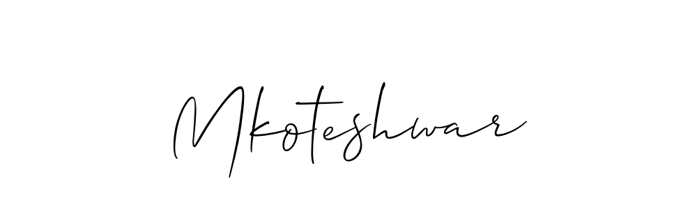 Also we have Mkoteshwar name is the best signature style. Create professional handwritten signature collection using Allison_Script autograph style. Mkoteshwar signature style 2 images and pictures png