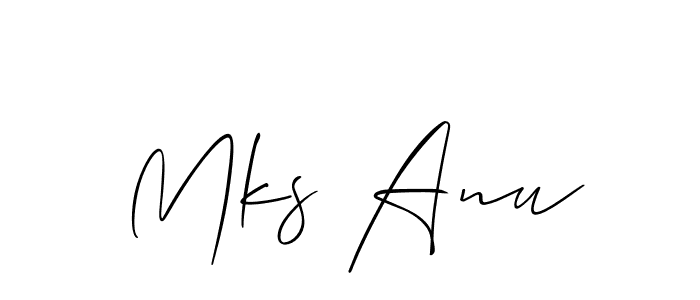Also we have Mks Anu name is the best signature style. Create professional handwritten signature collection using Allison_Script autograph style. Mks Anu signature style 2 images and pictures png