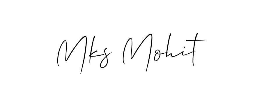 Use a signature maker to create a handwritten signature online. With this signature software, you can design (Allison_Script) your own signature for name Mks Mohit. Mks Mohit signature style 2 images and pictures png