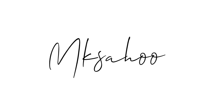 How to make Mksahoo name signature. Use Allison_Script style for creating short signs online. This is the latest handwritten sign. Mksahoo signature style 2 images and pictures png