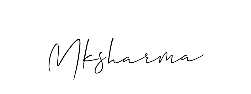 Allison_Script is a professional signature style that is perfect for those who want to add a touch of class to their signature. It is also a great choice for those who want to make their signature more unique. Get Mksharma name to fancy signature for free. Mksharma signature style 2 images and pictures png