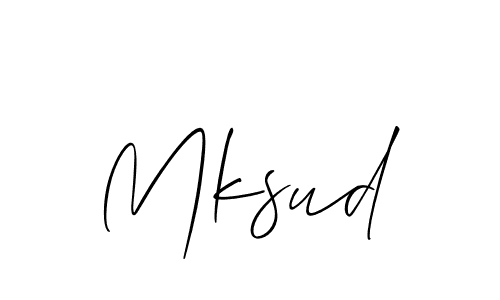 How to Draw Mksud signature style? Allison_Script is a latest design signature styles for name Mksud. Mksud signature style 2 images and pictures png