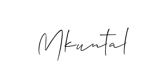 Allison_Script is a professional signature style that is perfect for those who want to add a touch of class to their signature. It is also a great choice for those who want to make their signature more unique. Get Mkuntal name to fancy signature for free. Mkuntal signature style 2 images and pictures png