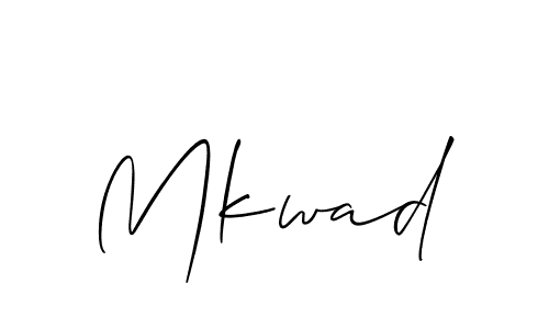 How to make Mkwad signature? Allison_Script is a professional autograph style. Create handwritten signature for Mkwad name. Mkwad signature style 2 images and pictures png