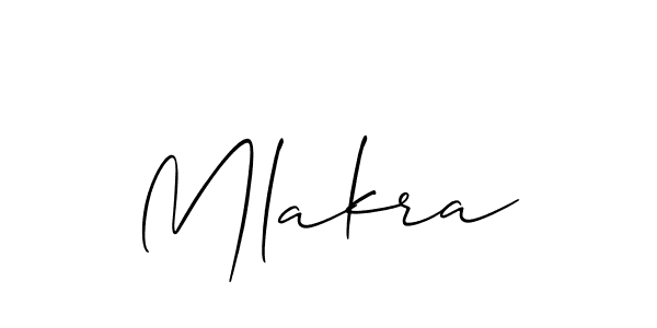 Design your own signature with our free online signature maker. With this signature software, you can create a handwritten (Allison_Script) signature for name Mlakra. Mlakra signature style 2 images and pictures png